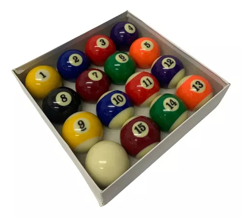 Jogo De Bolas Numeradas Com Faixa 54mm